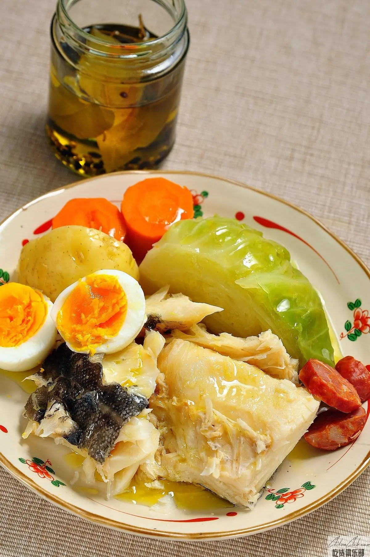 boiled cod fish